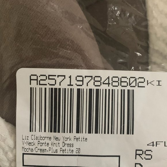 NWT LIZ CLAIBORNE NY PONTE KNIT V-NECK DRESS 20P - Picture 11 of 11